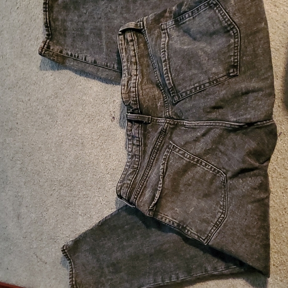 New old navy vintsge retro style high waist straight distressed blk jean… - Picture 3 of 10